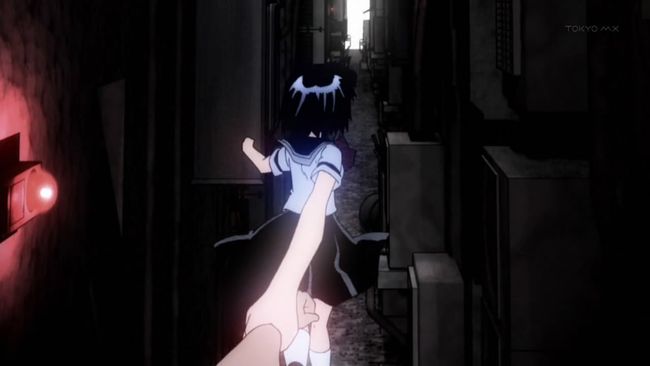 Nazo no Kanojo X 01 Mikoto drags Akira in dream