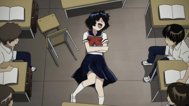 Nazo no Kanojo X 01 Mikoto laughing
