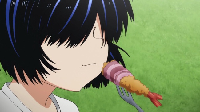 Nazo no Kanojo X 07 Mikoto with Bacon Wrapped Shrimp