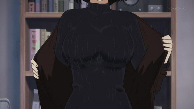 Nazo no Kanojo X 08 Mikoto Opens Coat