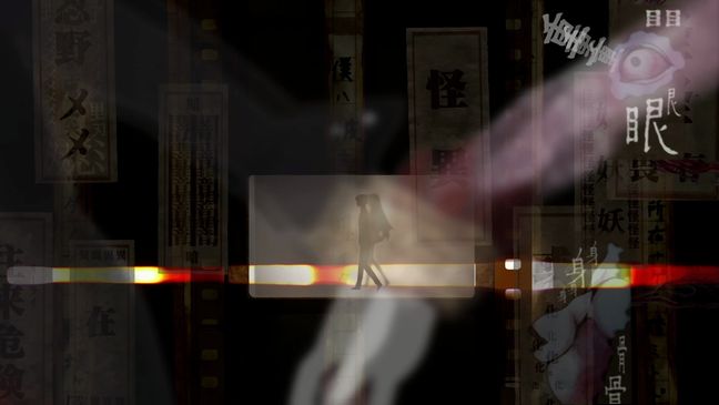 Bakemonogatari 01 Koyomi pulls Hitagi along