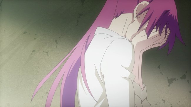 Bakemonogatari 02 Hitagi Crying