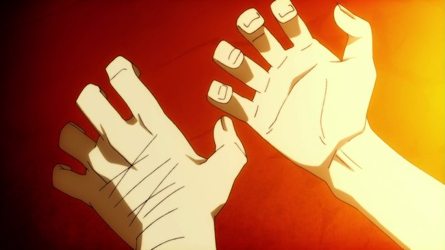 Bakemonogatari 02 Oshino's Hands